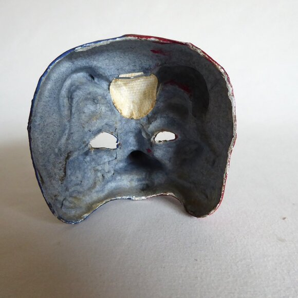 NEW VINTAGE 3” ITALY VENETIAN COMMEDIA DELL’ARTE PAPER MACHE MASK - Picture 5 of 10